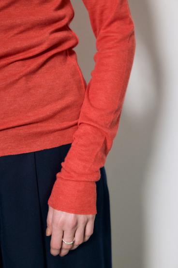 シアー素材ロングTシャツ 詳細画像