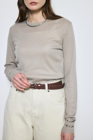 シアー素材ロングTシャツ 詳細画像