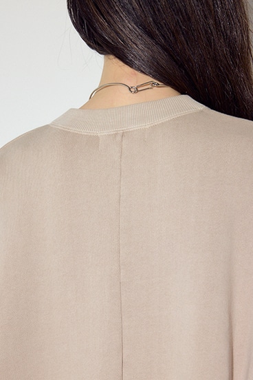 ピグメント起毛裏毛クルーネックトップス 詳細画像