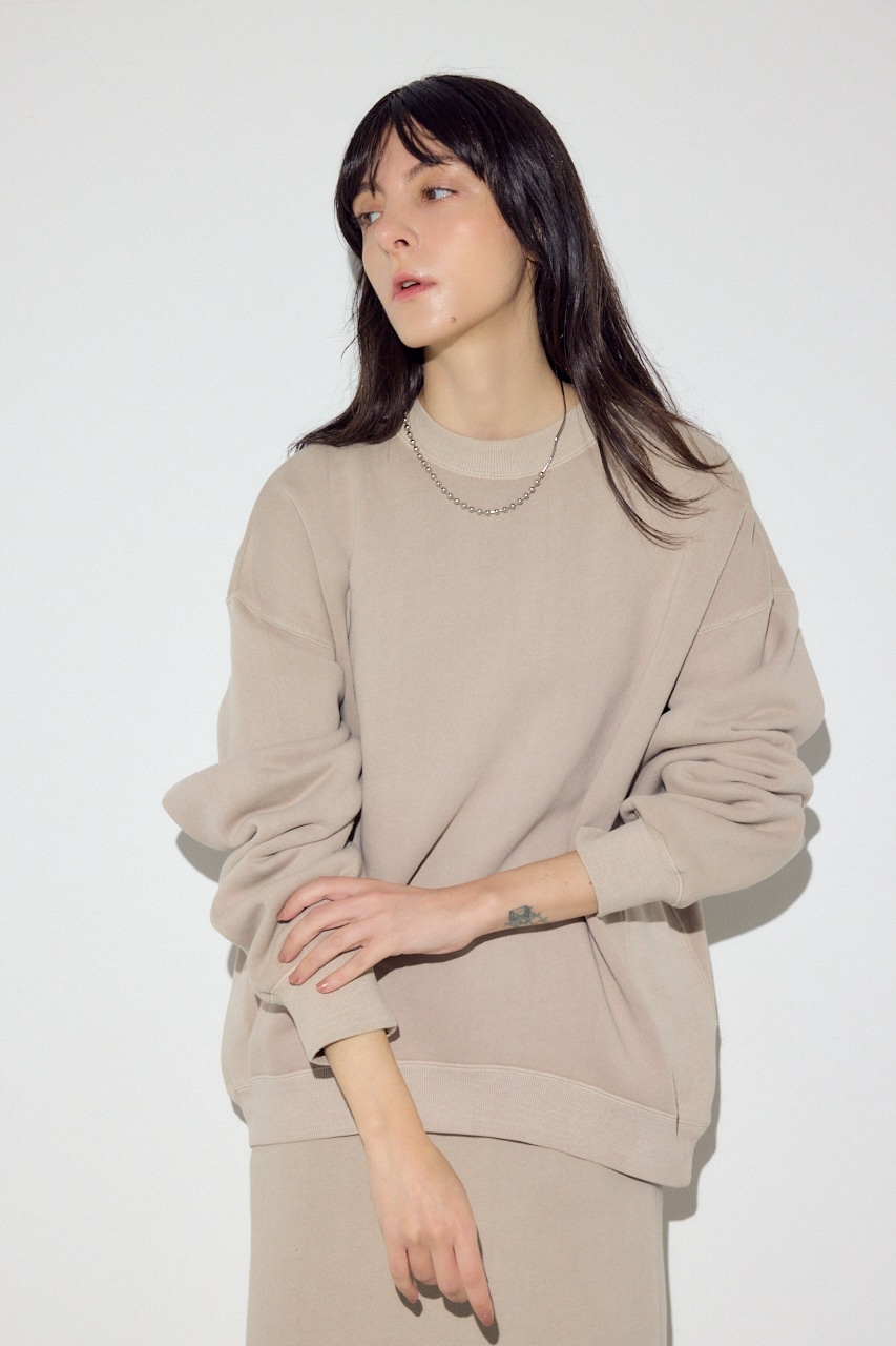 ピグメント起毛裏毛クルーネックトップス｜WOMEN｜250JSR80-3181｜AZUL