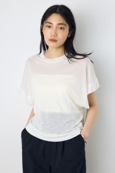 ドレープフレンチスリーブTシャツ
