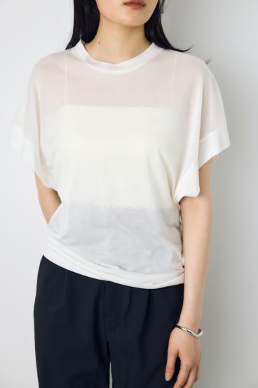 ドレープフレンチスリーブTシャツ