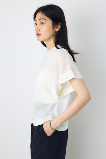 ドレープフレンチスリーブTシャツ 詳細画像