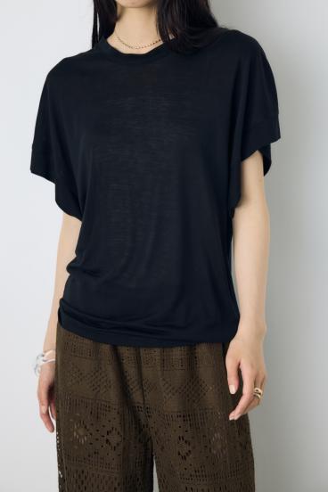 ドレープフレンチスリーブTシャツ
