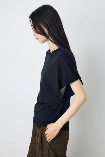 ドレープフレンチスリーブTシャツ 詳細画像