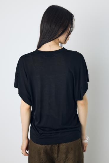 ドレープフレンチスリーブTシャツ 詳細画像