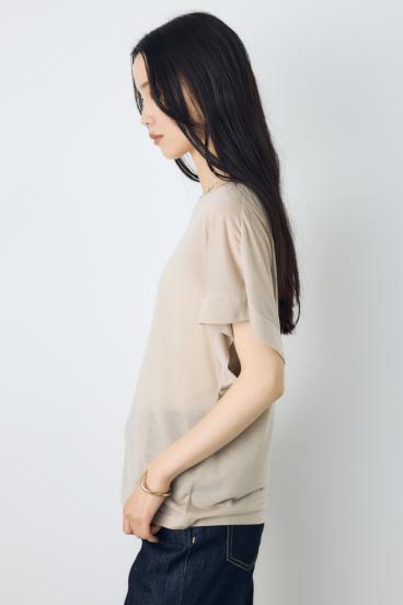 ドレープフレンチスリーブTシャツ 詳細画像