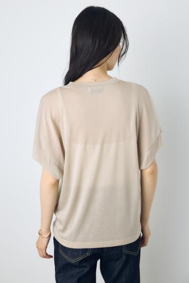 ドレープフレンチスリーブTシャツ 詳細画像
