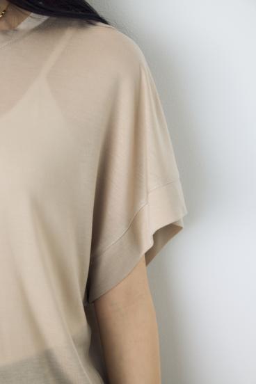 ドレープフレンチスリーブTシャツ 詳細画像