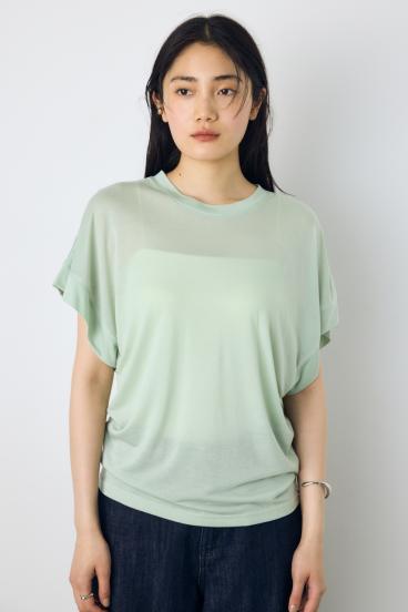 ドレープフレンチスリーブTシャツ