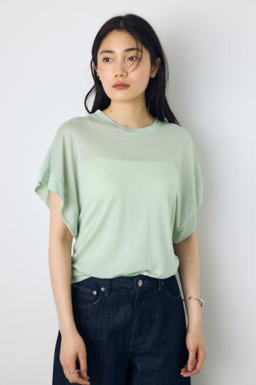 ドレープフレンチスリーブTシャツ