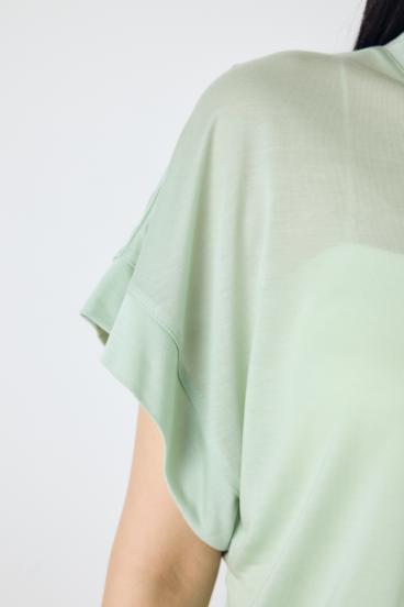 ドレープフレンチスリーブTシャツ 詳細画像