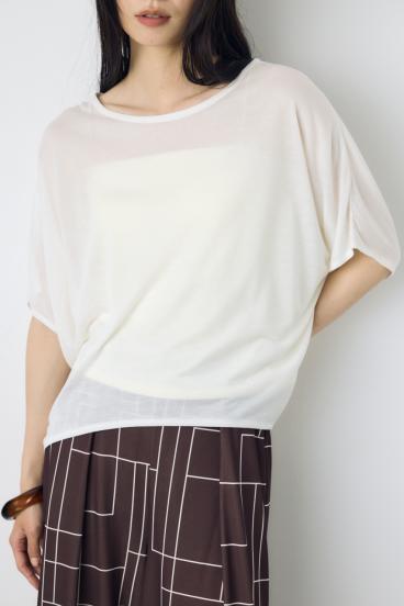 ドレープクロップドTシャツ