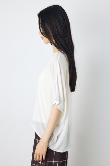 ドレープクロップドTシャツ 詳細画像