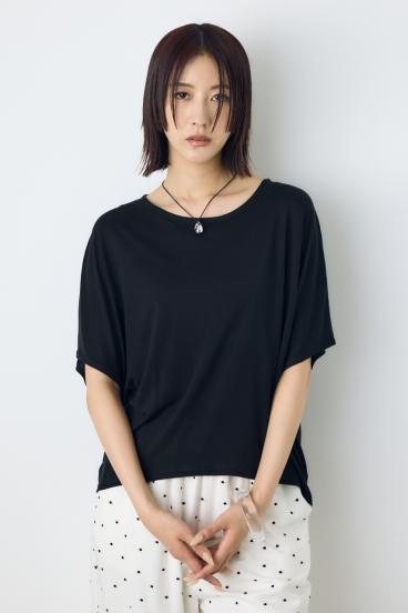 ドレープクロップドTシャツ