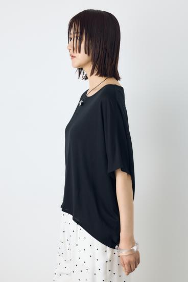 ドレープクロップドTシャツ 詳細画像