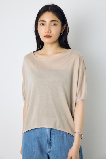 ドレープクロップドTシャツ