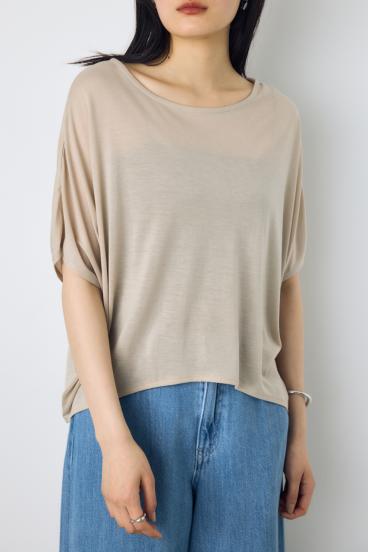 ドレープクロップドTシャツ