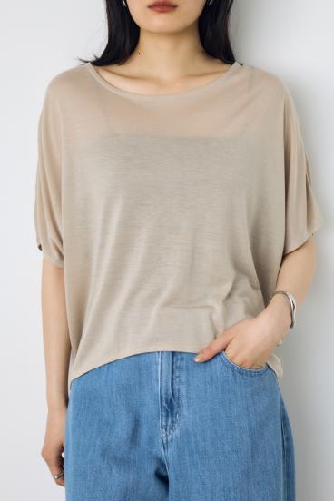ドレープクロップドTシャツ 詳細画像