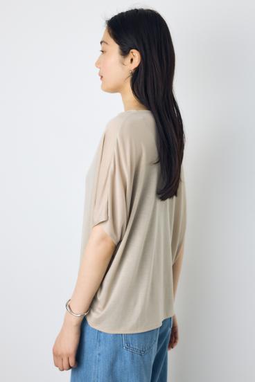 ドレープクロップドTシャツ 詳細画像