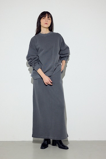 ピグメント起毛裏毛Iラインスカート 詳細画像