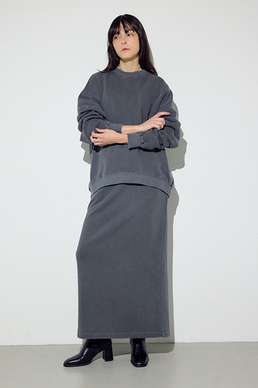 ピグメント起毛裏毛Iラインスカート 詳細画像