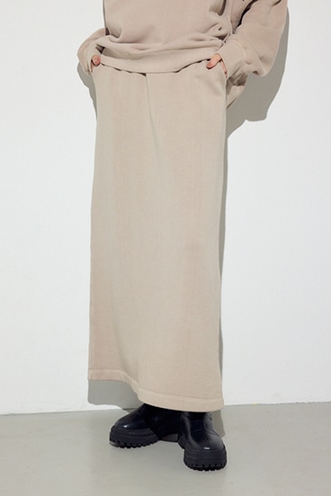 ピグメント起毛裏毛Iラインスカート