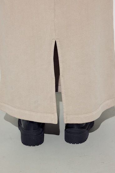 ピグメント起毛裏毛Iラインスカート 詳細画像