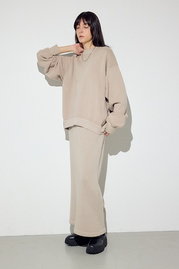 ピグメント起毛裏毛Iラインスカート 詳細画像