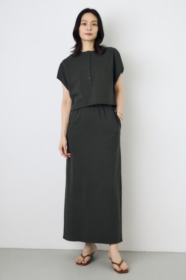 Iラインカットロングスカート 詳細画像