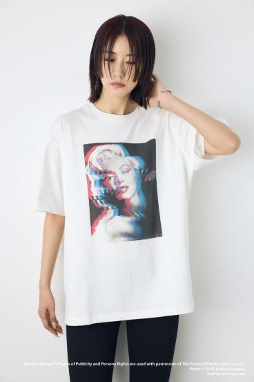 【MARILYN MONROE / AZUL】モノトーンフォトT 詳細画像