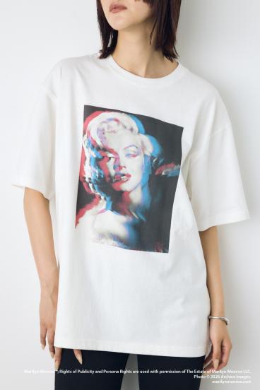 【MARILYN MONROE / AZUL】モノトーンフォトT 詳細画像