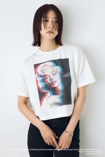 【MARILYN MONROE / AZUL】モノトーンフォトT 詳細画像