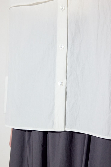 【SS先行アイテム】レイヤードバンドカラーシャツ 詳細画像