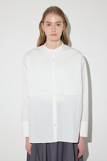 【SS先行アイテム】レイヤードバンドカラーシャツ 詳細画像