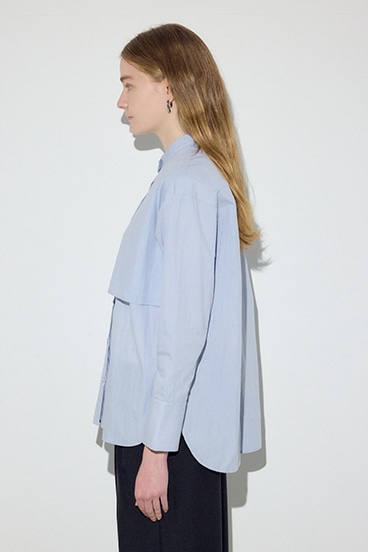 【SS先行アイテム】レイヤードバンドカラーシャツ 詳細画像