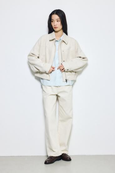 スリーブボタンストライプシャツ 詳細画像