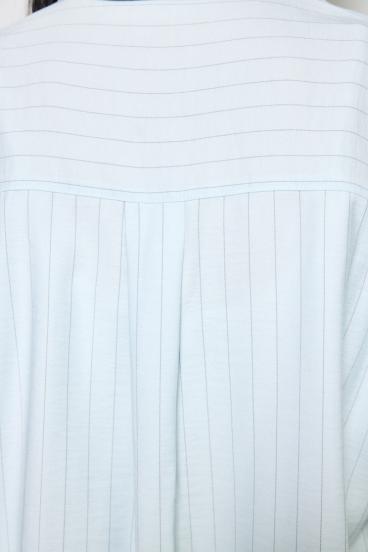 スリーブボタンストライプシャツ 詳細画像