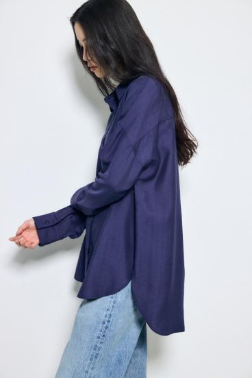 スリーブボタンストライプシャツ 詳細画像