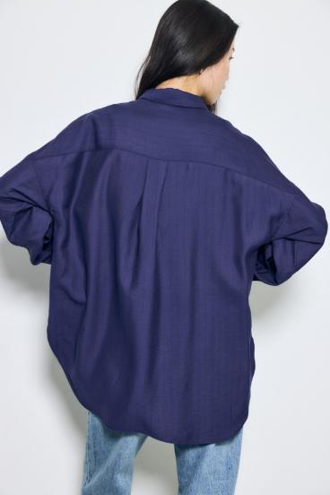 スリーブボタンストライプシャツ 詳細画像