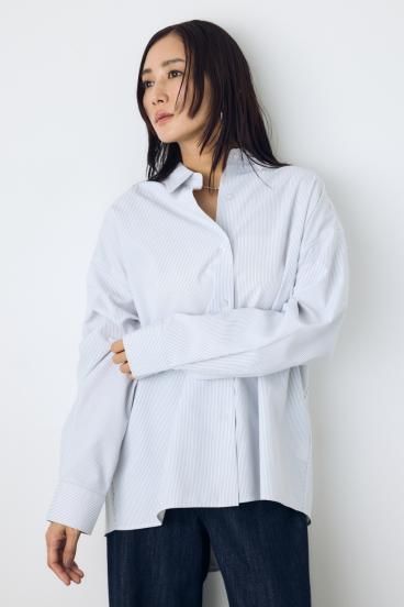 レギュラーカラーオーバーシルエットシャツ