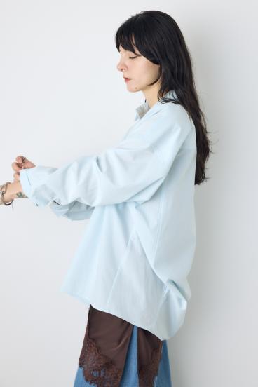 レギュラーカラーオーバーシルエットシャツ 詳細画像
