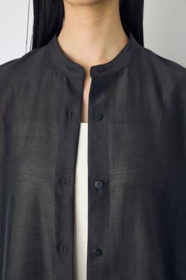 フレンチスリーブロングシャツワンピース 詳細画像