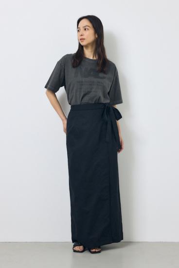 ソフトリネンラップスカート 詳細画像