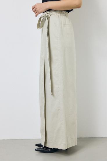 ソフトリネンラップスカート 詳細画像