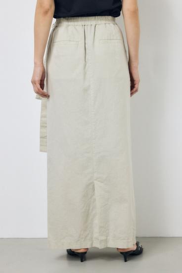 ソフトリネンラップスカート 詳細画像