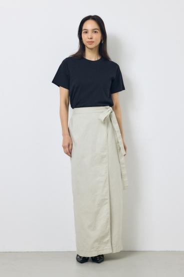 ソフトリネンラップスカート 詳細画像