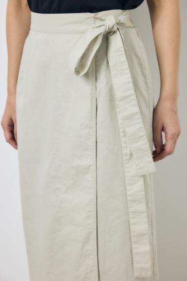 ソフトリネンラップスカート 詳細画像