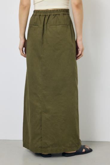 ソフトリネンラップスカート 詳細画像