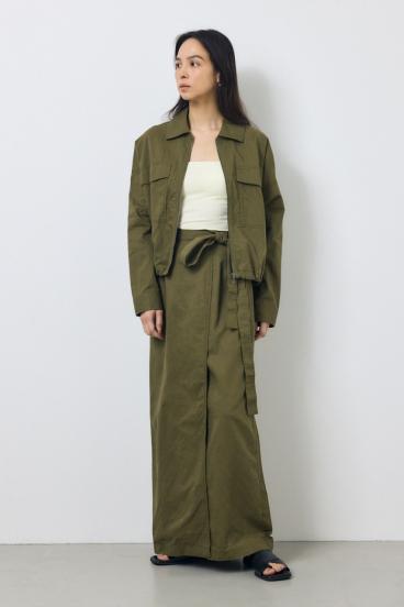 ソフトリネンラップスカート 詳細画像